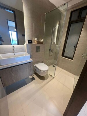 Bathroom in 2 BHK Apartment at Bandra Kurla Complex – for Rent
