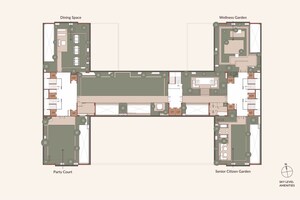 Floor Plan in 4 BHK Apartment at Gala Ikebana, Bodakdev – for Sale