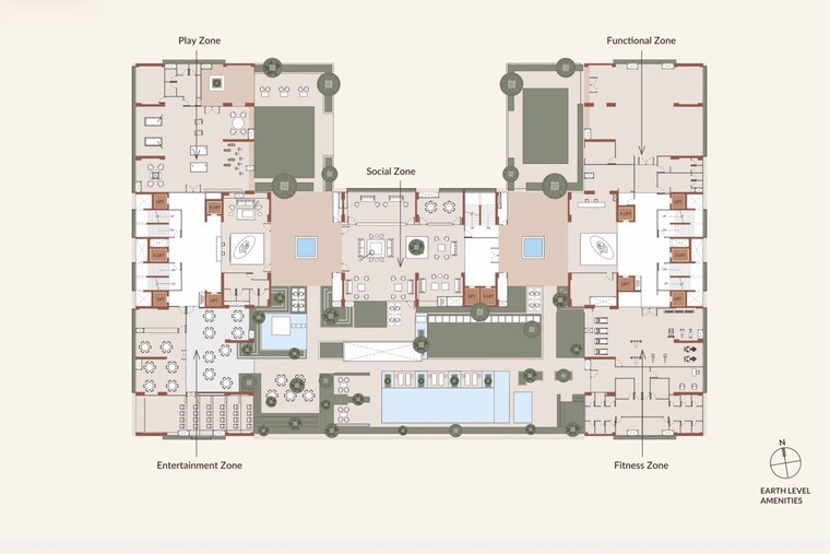 Floor Plan, gala-ikebana 4 Bedroom 3317 Sq.Ft. Apartment In Bodakdev Ahmedabad 10639862