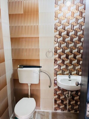 Bathroom in 2 BHK Apartment at Imperal Alassio Residency, Ravet – for Rent