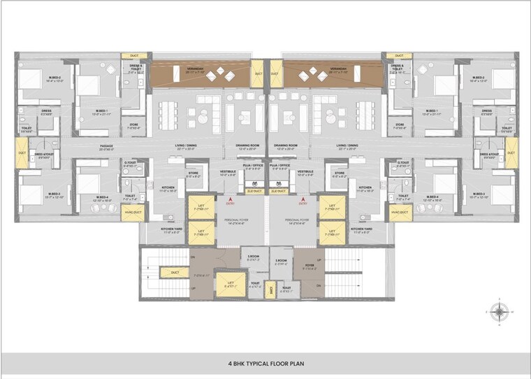 Floor Plan, maruti-360 5 Bedroom 4225 Sq.Ft. Apartment In Sanidhya Ahmedabad 10640183