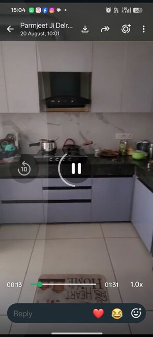 Kitchen in 2 BHK Apartment at SBP City Of Dreams Zirakpur, High Ground – for Rent