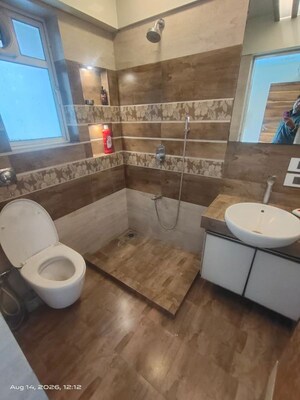 Bathroom in 3 BHK Apartment at S Raheja Hari Bhavan, Khar West – for Rent