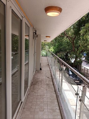 Balcony in 4 BHK Apartment at Gym View, Khar West – for Rent