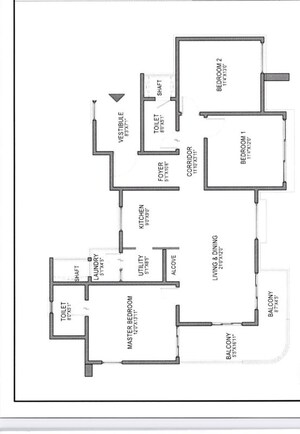 Floor Plan in 2.5 BHK Apartment at Nambiar District 25, Dommasandra – for Sale