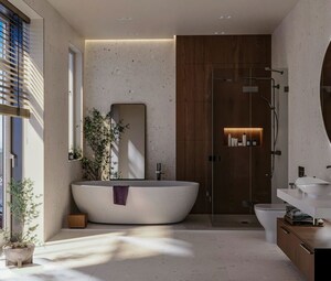 Bathroom in 4 BHK Apartment at Kalpataru Parkcity, Kolshet Road – for Sale