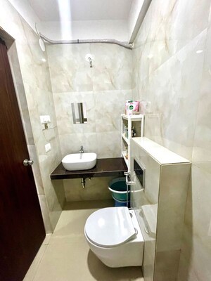 Bathroom in 1 BHK Apartment at Damji Shamji Mahavir Spring Tulip Phase 1, Pokhran Road No Two – for Rent