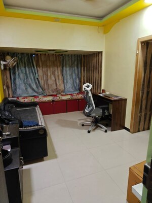 Living Room in 3 BHK Apartment at Riddhi Garden, Malad East – for Rent