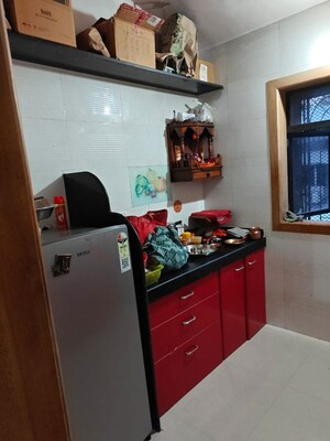 Kitchen in 3 BHK Apartment at Riddhi Garden, Malad East – for Rent