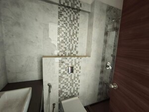 Bathroom in 2 BHK Apartment at Raj Infinia, Malad West – for Rent