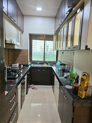 Kitchen in 2 BHK Apartment at Gajra Bhoomi Parth, Ghansoli – for Rent