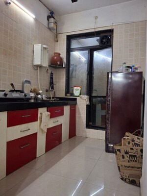 Kitchen in 1 BHK Apartment at Shree Ganesh Darshan, Kopar Khairane – for Rent