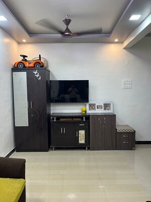 Living Room in 1 BHK Apartment at Sai Darshan Ghansoli, Ghansoli – for Rent