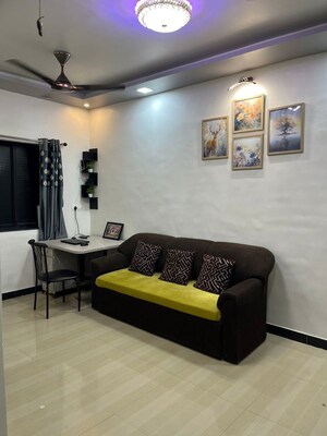 Living Room in 1 BHK Apartment at Sai Darshan Ghansoli, Ghansoli – for Rent