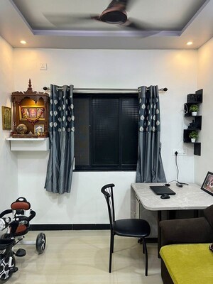 Living Room in 1 BHK Apartment at Sai Darshan Ghansoli, Ghansoli – for Rent