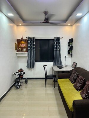 Living Room in 1 BHK Apartment at Sai Darshan Ghansoli, Ghansoli – for Rent