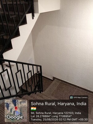 Staircase in 3 BHK Apartment at NKV Golden Avenue, Sohna Sector 35 – for Rent