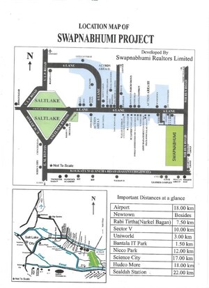  Plot – Map Location View at Swapnabhumi Integrated  Township, New Town - for Sale