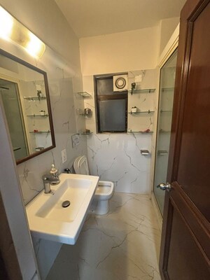 Bathroom in 3 BHK Apartment at Sterling Seaface, Worli – for Rent