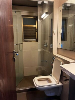 Bathroom in 2 BHK Apartment at Runwal Eirene, Balkum Pada – for Rent