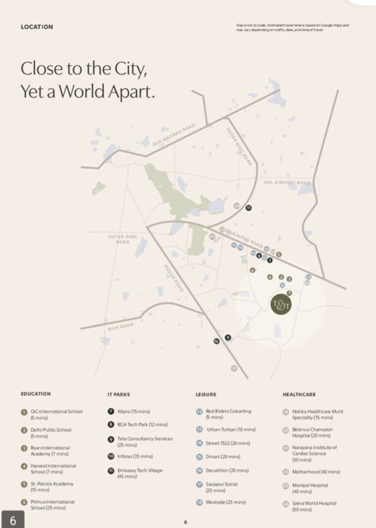 Map Location, assetz-trees-and-tandem 3 Bedroom 2142 Sq.Ft. Apartment In Chokkasandra Bangalore 10605091