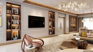 Living Room in 5 BHK Apartment at Rustomjee Ocean Vista, Versova – for Sale