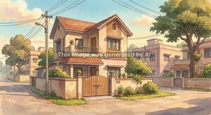  Independent House – Exterior View View at Palsana - for Sale