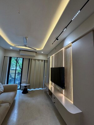Living Room in 3 BHK Apartment at Rustomjee Seasons, Bandra East – for Rent