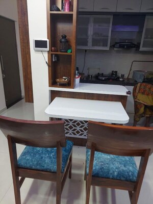 Dining area in 2 BHK Apartment at Duville Riverdale Heights, Kharadi – for Rent