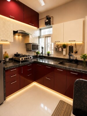 Kitchen in 2 BHK Apartment at Rosa Bella, Ghodbunder Road – for Rent