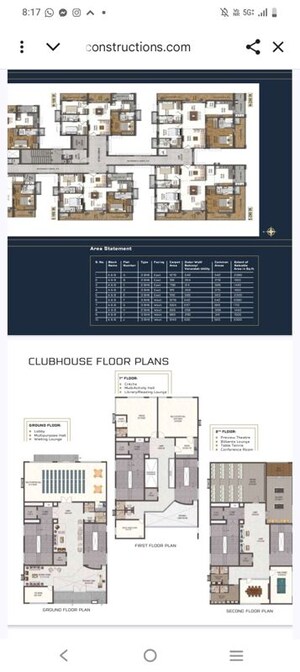 Floor Plan in 3 BHK Apartment at Jain Fairmount The ARC, Dundigal – for Sale