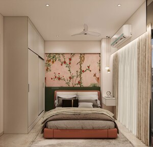 Bedroom in 2 BHK Apartment at Prescon Midtown Bay, Mahim West – for Rent