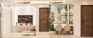 Living Room in 2 BHK Apartment at Prescon Midtown Bay, Mahim West – for Rent