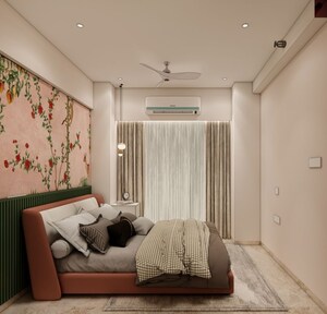 Bedroom in 2 BHK Apartment at Prescon Midtown Bay, Mahim West – for Rent