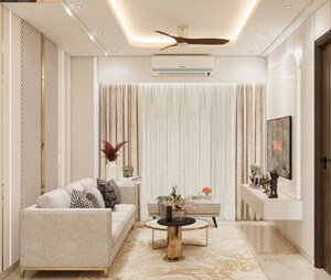 Living Room in 2 BHK Apartment at Prescon Midtown Bay, Mahim West – for Rent