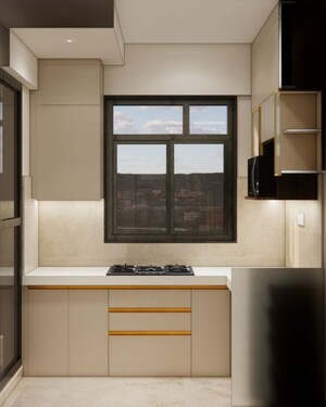 Kitchen in 2 BHK Apartment at Prescon Midtown Bay, Mahim West – for Rent