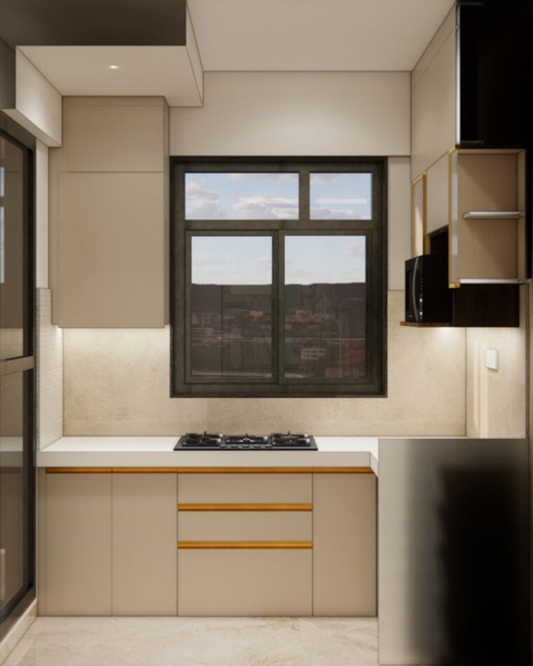 Kitchen, prescon-midtown-bay 2 Bedroom 800 Sq.Ft. Apartment In Mahim West Mumbai 10641648