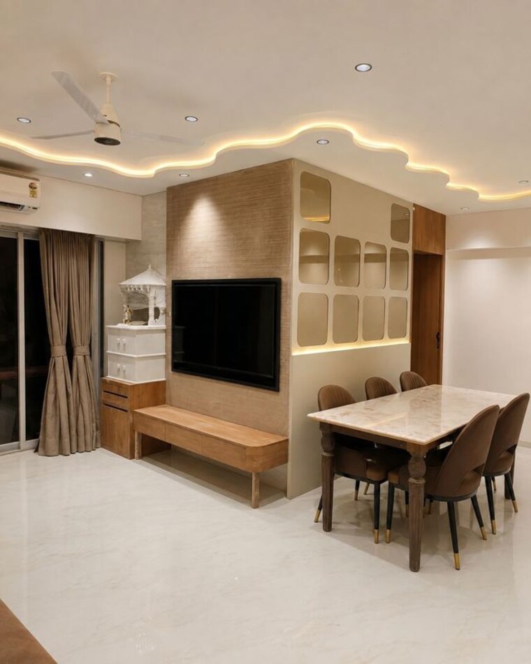 Living Room, nahar-amrit-shakti 3 Bedroom 1560 Sq.Ft. Apartment In Chandivali Mumbai 10641728