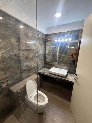 Bathroom in 2 BHK Apartment at Paradise Lifespaces Sai World City, New Panvel – for Rent