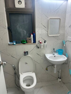 Bathroom in 1.5 BHK Apartment at Runwal Bliss, Kanjurmarg East – for Rent