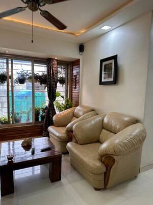 Living Room in 3 BHK Apartment at Group Seven Rushi Heights, Goregaon East – for Rent