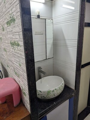Bathroom in 1 BHK Apartment at Lokpuram CHS, Vasant Vihar – for Rent