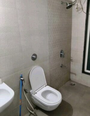 Bathroom in 3 BHK Apartment at Indiabulls Greens, New Panvel – for Rent