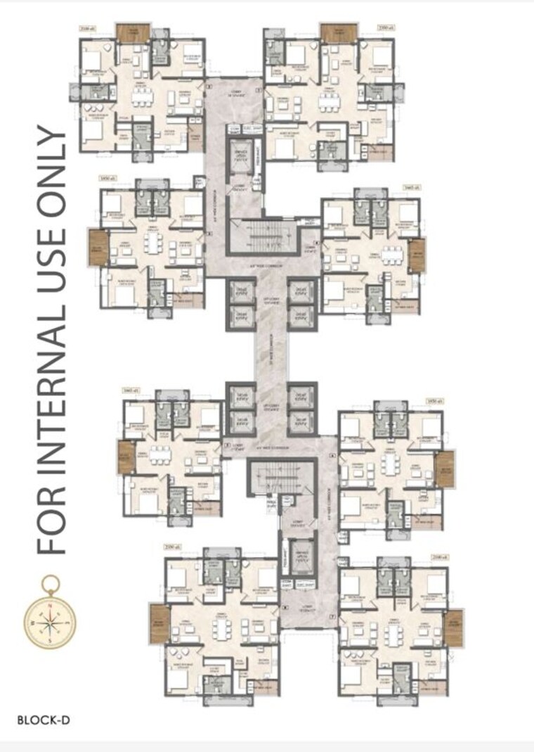 Floor Plan, rajapushpa-sierra 3 Bedroom 1850 Sq.Ft. Apartment In Tellapur Hyderabad 10642808