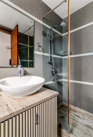 Bathroom in 4 BHK Builder Floor at New Friends Colony – for Rent