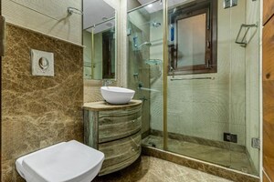 Bathroom in 4 BHK Builder Floor at New Friends Colony – for Rent