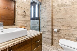 Bathroom in 4 BHK Builder Floor at New Friends Colony – for Rent