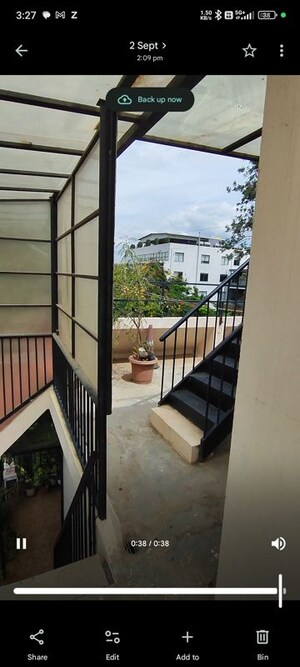 Balcony in 1 BHK Builder Floor at Hsr Layout – for Rent