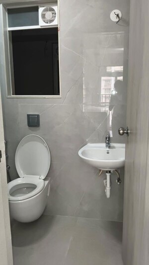 Bathroom in 3 BHK Apartment at Gami Asters, Ghansoli – for Rent