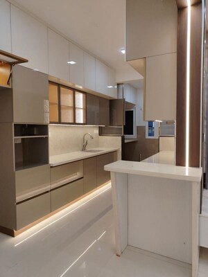 Kitchen in 3 BHK Apartment at L&T Raintree Boulevard, Hebbal – for Rent
